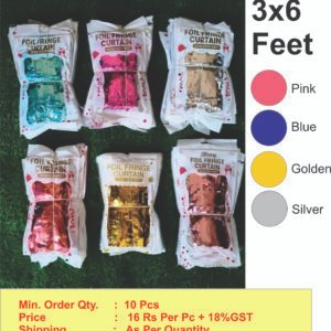 Foil Fringe curtains 3x6 feet