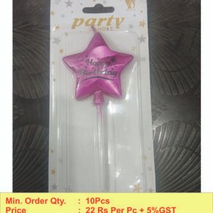 Happy Birthday Star Candle