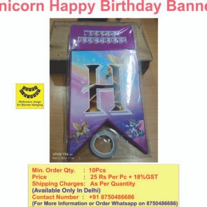 Unicorn Happy Birthday Banner