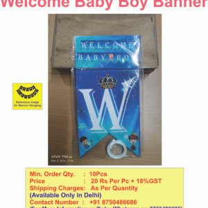 Welcome Baby Boy Banner