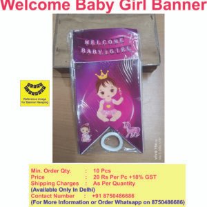 Welcome Baby Girl Banner