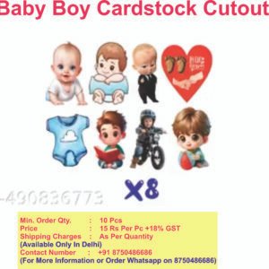 Baby Boy Cardstock Cutouts