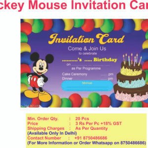 Mickey Mouse Invitation Card