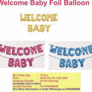 Welcome Baby Foil Letter Balloon
