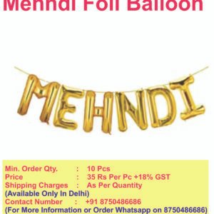Mehndi Foil Letter Balloon