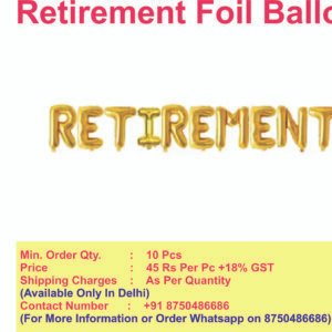 Retirement Foil Letter Balloon