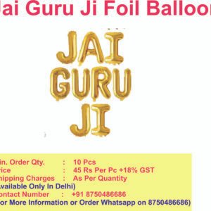 Jai Guru Ji Foil Letter Balloon