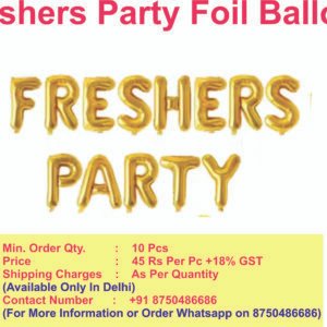 Freshers Party Foil Letter Balloon