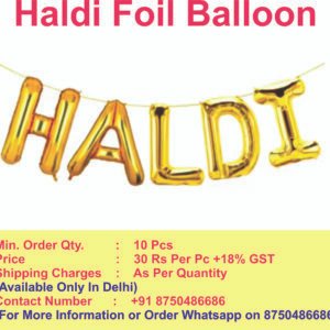 Haldi Foil Letter Balloon