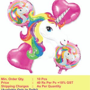 Unicorn Theme 5pc foil