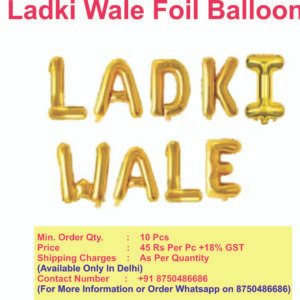 Ladki Wale Foil Letter Balloon