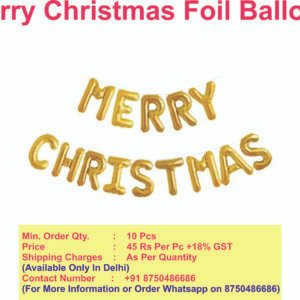 Merry Christmas Foil Letter Balloon